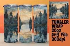 Scenic 3D Tumbler Design Wrap Summer Theme Product Image 1