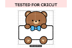 Cute Bear Car SVG | Kawaii Teddy Bear with Bow | Baby Shower Product Image 2