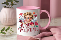 Retro Cupid Valentine Blowing Bubble Sublimation PNG Product Image 3