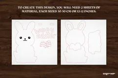 Happy Easter Bunny Door Sign Laser Cut | Wooden Door Sign Product Image 3