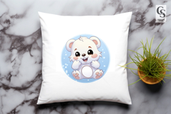 Cute Winter Baby Bear Cupcake Clipart Sublimation PNG Product Image 3