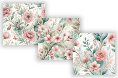 Spring Blossom Watercolor Seamless Pattern, Feminine Floral Product Image 2