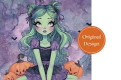 Cartoon Witch Tumbler Sublimation, Magic Witch PNG Product Image 3