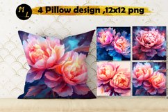Peonies Pillow Sublimation ,Peonies background Product Image 1