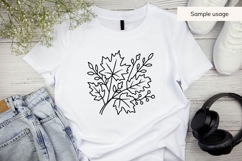 Hand Drawn Fall Leaves Arrangement SVG Product Image 3