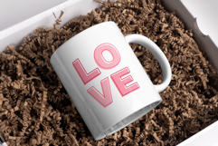 Cute Layered &quot;LOVE&quot; Block Font SVG/PNG/Canva Template Product Image 3