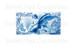 Vintage, Blue, Victorian, Overlay, Ephemera, PNG, Clipart Product Image 3