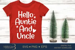 Hello Auntie And Uncle SVG PNG Sublimation |New Born Baby Product Image 3