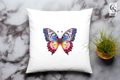 Colorful Gradient Butterfly Clipart Sublimation PNG Product Image 3