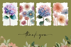 Hydrangea Flower Towel Designs, Floral Kitchen Towel PNG Product Image 3