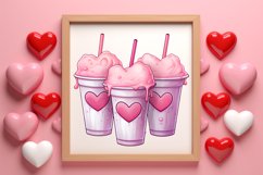 Valentine Coffee Cup Sublimation Clipart Product Image 3