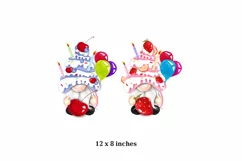 Clipart Watercolor Sweet Dwarfs Birthday PNG Product Image 4