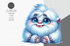 Yeti clipart, Nursery clipart, Kids clipart Product Image 1