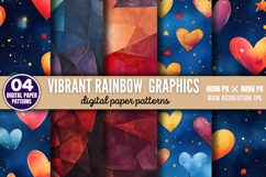 Vibrant Rainbow Graphics Backgrounds Bundle JPG Product Image 4