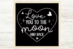 love you to the moon and back SVG, 14 February SVG Product Image 2
