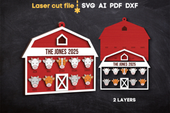 Barn Christmas Tree Toys SVG laser cut files for Glowforge Product Image 3