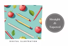 Cute School Tumbler Wrap, Sweet Apples Tumbler Template Product Image 3