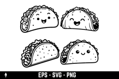 Vector icon of a classic taco Product Image 3