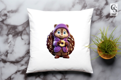 Cute Hedgehog Donut Clipart Sublimation PNG Product Image 3