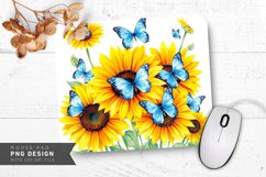 Golden Blossoms Mouse Pad PNG Design Product Image 1