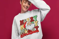 Retro Merry Christmas PNG, Merry SVG, Merry Merry Merry SVG Product Image 4
