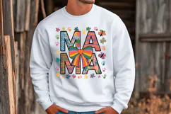 Retro Mama Png, Floral Mama PNG, Product Image 3