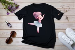 Cute Girl ballet watercolor illustration clipart Product Image 3
