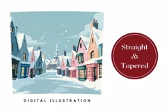 Christmas Village Tumbler Design, Magical Town Tumbler Wrap Product Image 3