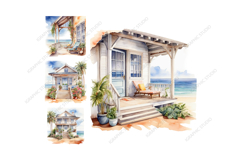 Beach Hut Clipart, Beach House PNG Product Image 3