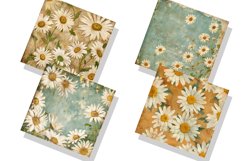 Vintage Daisy Flowers Digital Paper Bundle Product Image 3