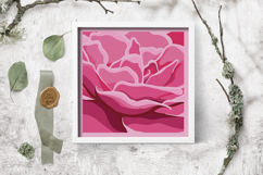 Beautiful rose layered paper cut template/ Papercut Rose SVG Product Image 3