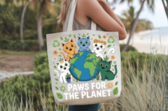 Paws for the planet PNG Sublimation | Earth Day PNG Design Product Image 3