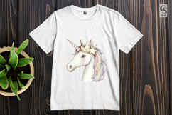 Cute Princess Unicorn Star Clipart Sublimation PNG Product Image 3