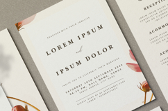 minimalist wedding card invitation with floral watercolor Product Image 3