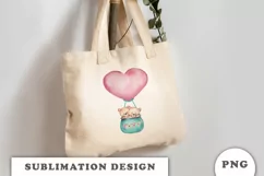 Little Teddy Bears with balloon PNG Product Image 3