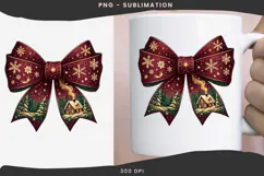 Christmas winter bow png design for T-shirts Product Image 3