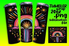 Colorful Black Canvas: Sublimation Tumbler Designs Product Image 1