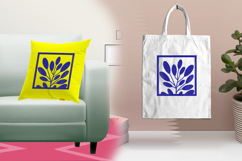 Blue Leaf Frame Embroidery Design Product Image 3