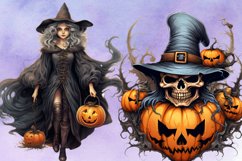 Vintage Halloween Sublimation Clipart, Vintage Halloween PNG Product Image 4