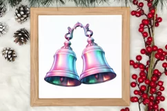 Pink Christmas Fairy Clipart Sublimation, Fairy Christmas Product Image 1