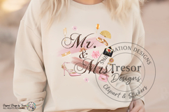 Mr And Mrs Glam Wedding PNG Fashion Clipart Sublimation Product Image 4