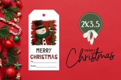 Cartoon Christmas Snowman Gift Tags Designs Product Image 3
