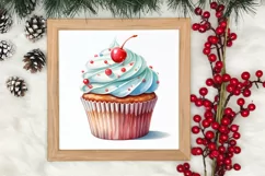 Watercolor Christmas Cakes Clipart, Christmas Clipart Product Image 3