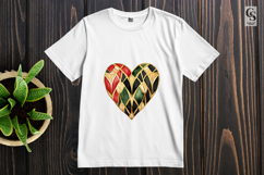 Geometric Tribal Heart Clipart Sublimation PNG Product Image 3
