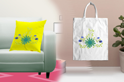 Blue Green Floral Branch Embroidery Design Product Image 3