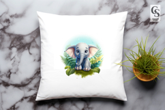 Cute Baby Elephant Clipart Sublimation PNG Product Image 3