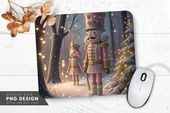 Pastel Nutcracker Soldiers in a Winter Wonderland Mouse Pad Product Image 1