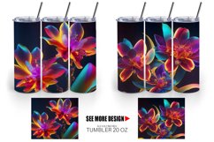3D Crystal Orchid Flower | Tumbler Sublimation Wrap Product Image 4