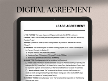 Lease Agreement template word, doc, rental contract sample Product Image 3
