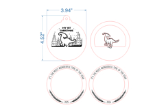 Dinosaur Christmas Ornament SVG laser cut file for Glowforge Product Image 3